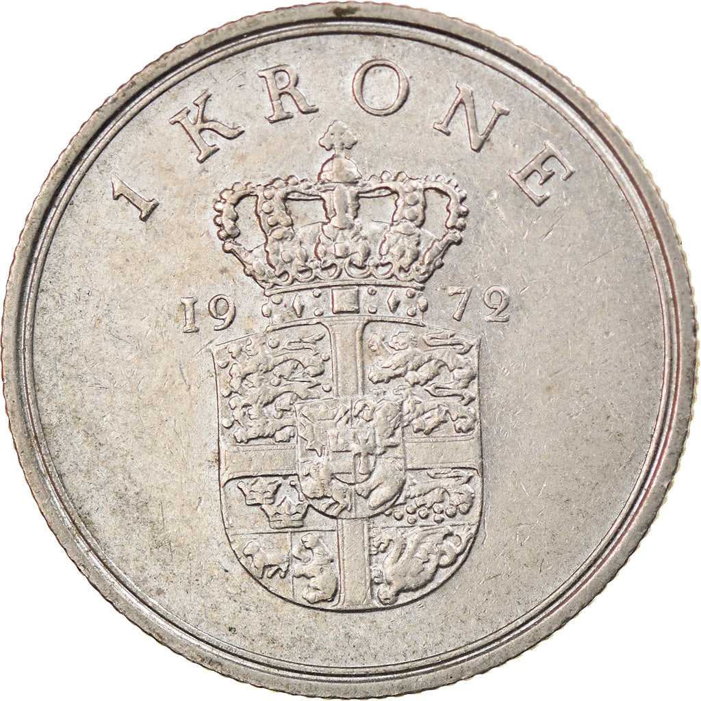 Monnaie, Danemark, Frederik IX, Krone, 1972, Copenhagen, TB+, Copper-nickel