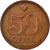 Monnaie, Danemark, Margrethe II, 50 Öre, 1990, Brondby, TB+, Bronze, KM:866.2