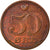 Monnaie, Danemark, Margrethe II, 50 Öre, 1994, Brondby, TB+, Bronze, KM:866.2