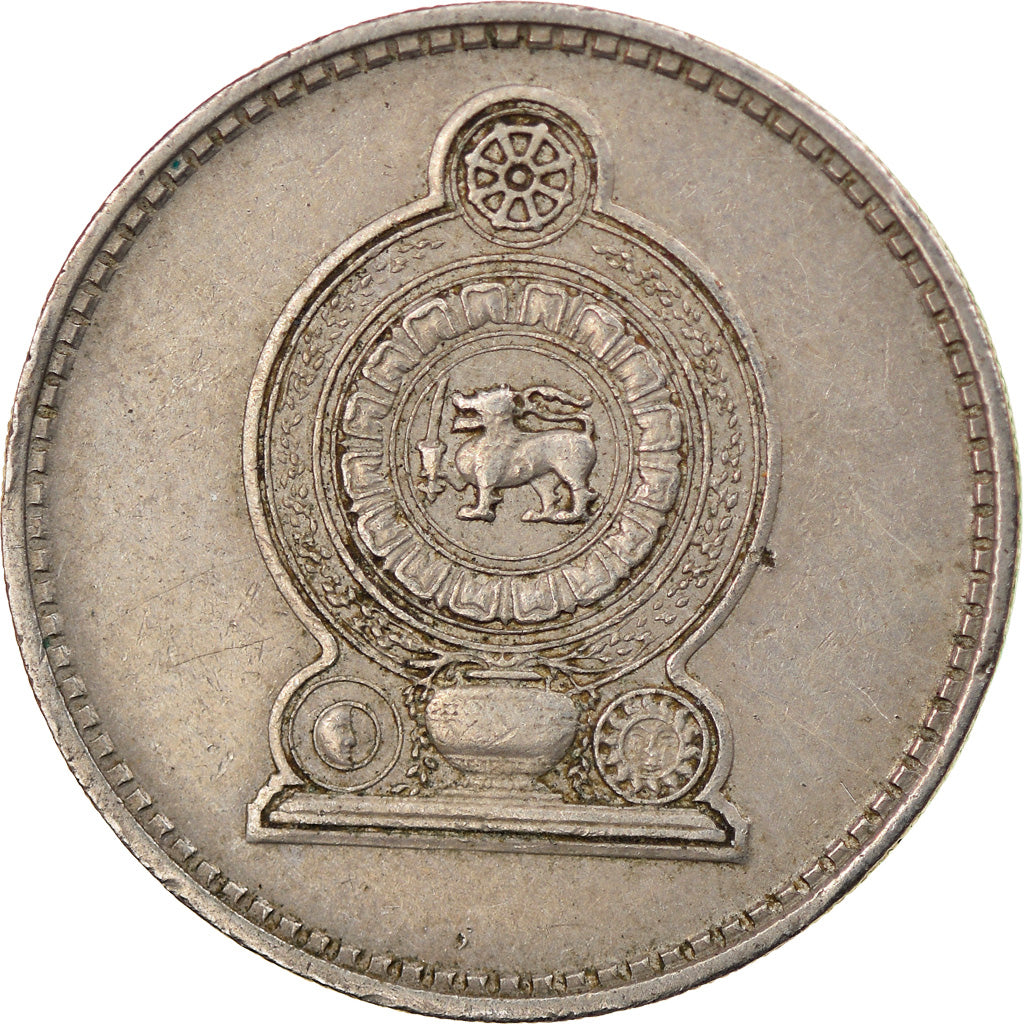 Coin, Sri Lanka, 50 Cents, 1972, VF(30-35), Copper-nickel, KM:135.1