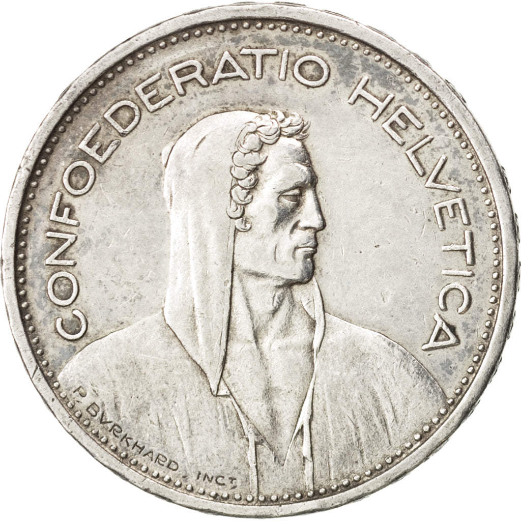 SWITZERLAND, 5 Francs, 1931, Bern, KM #40, EF(40-45), Silver, 31.45, 14.99