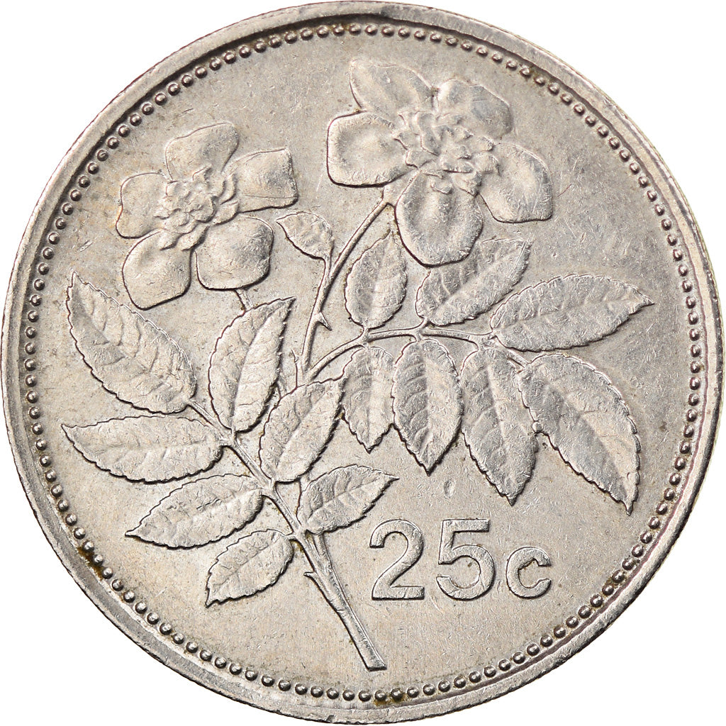 Moneta, Malta, 25 Cents, 1986, British Royal Mint, EF(40-45), Miedź-Nikiel