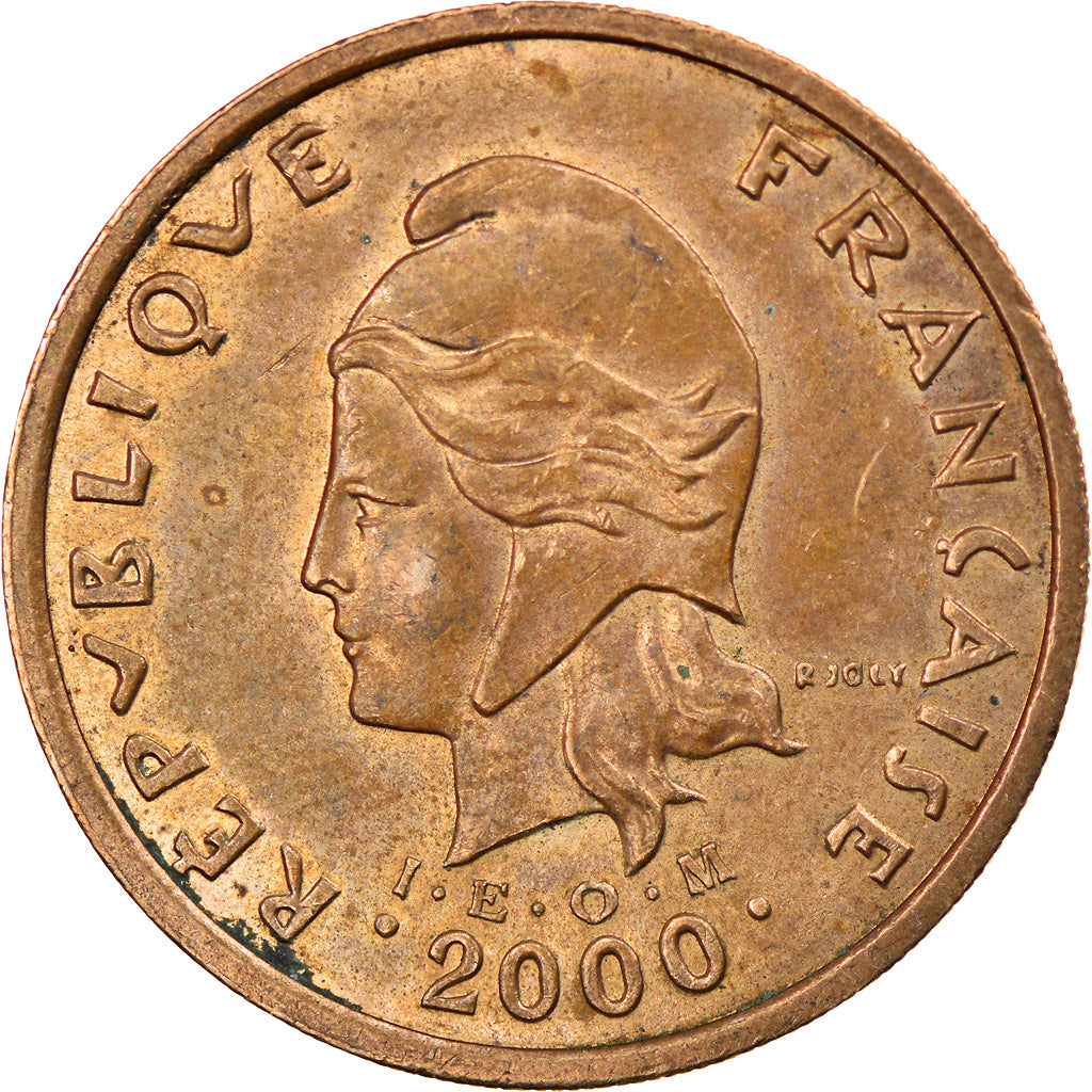 Moneta, Polinezja Francuska, 100 Francs, 2000, Paris, EF(40-45), Nikiel-Brąz