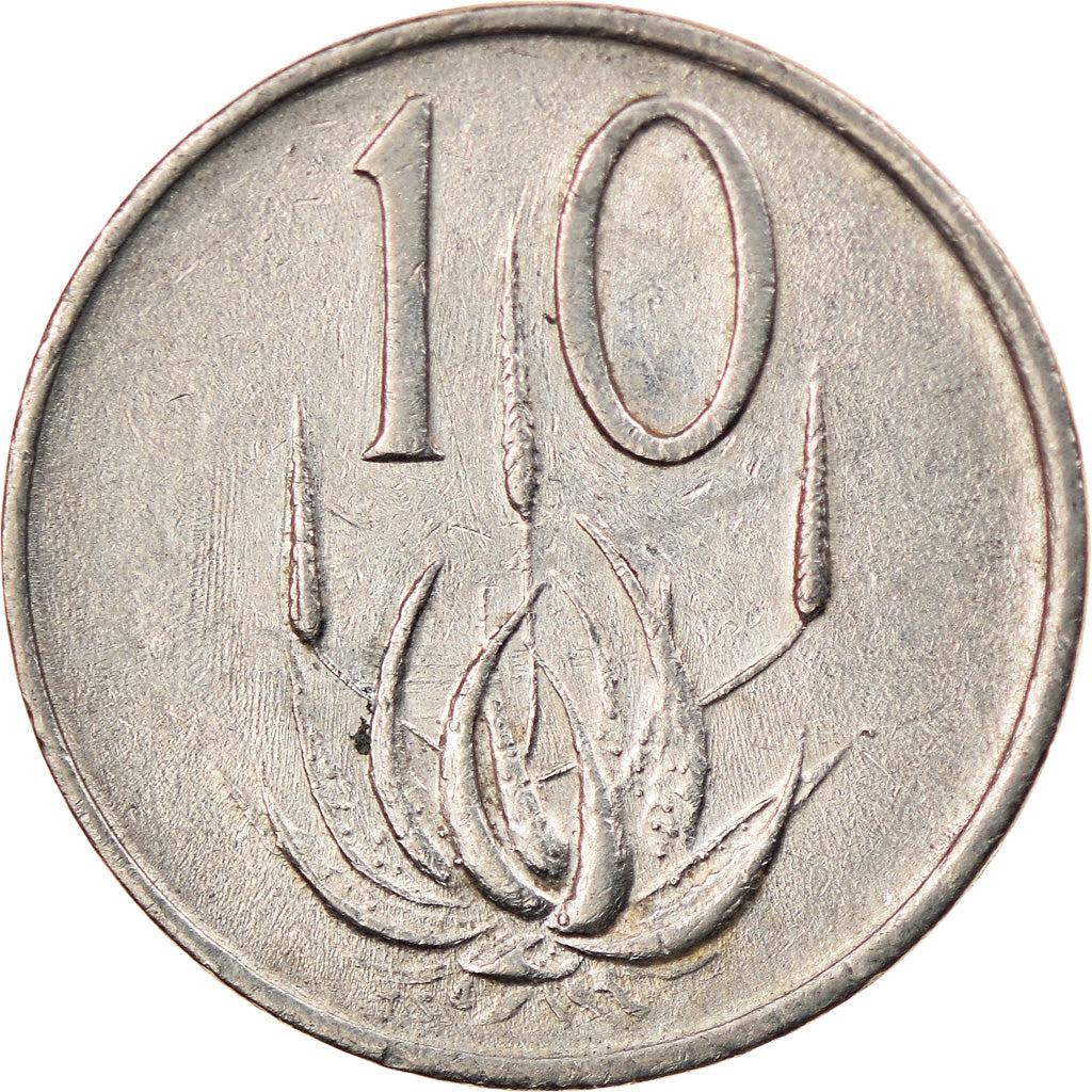 Moneda, Sudáfrica, 10 Cents, 1983, BC+, Níquel, KM:85