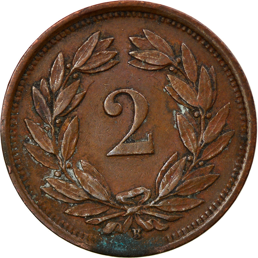 Coin, Switzerland, 2 Rappen, 1932, Bern, VF(30-35), Bronze, KM:4.2a