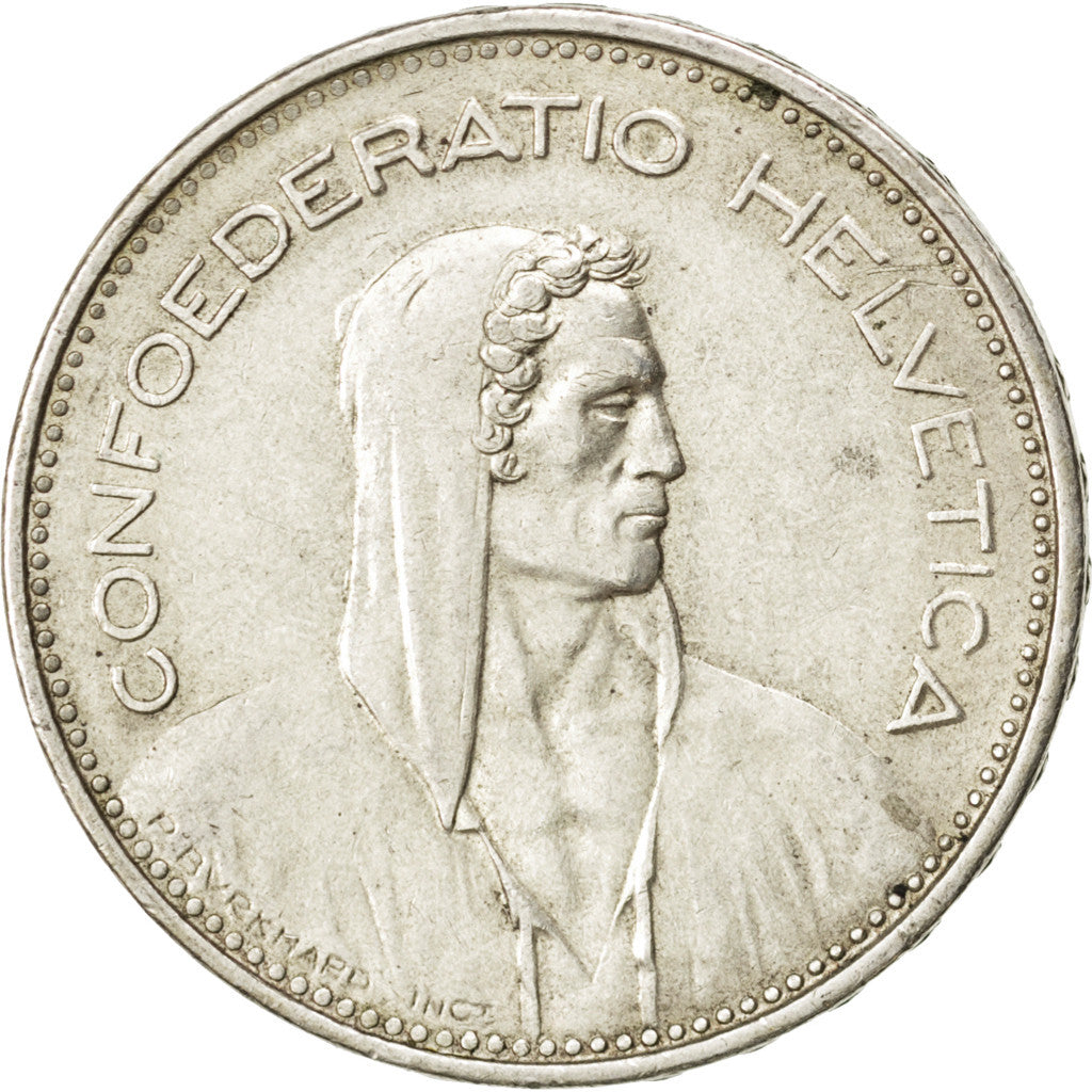 SWITZERLAND, 5 Francs, 1965, Bern, KM #40, AU(50-53), Silver, 31.45, 15.05