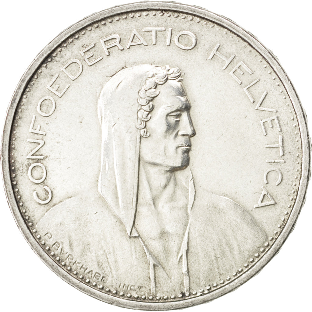 SWITZERLAND, 5 Francs, 1966, Bern, KM #40, AU(55-58), Silver, 31.45, 14.95