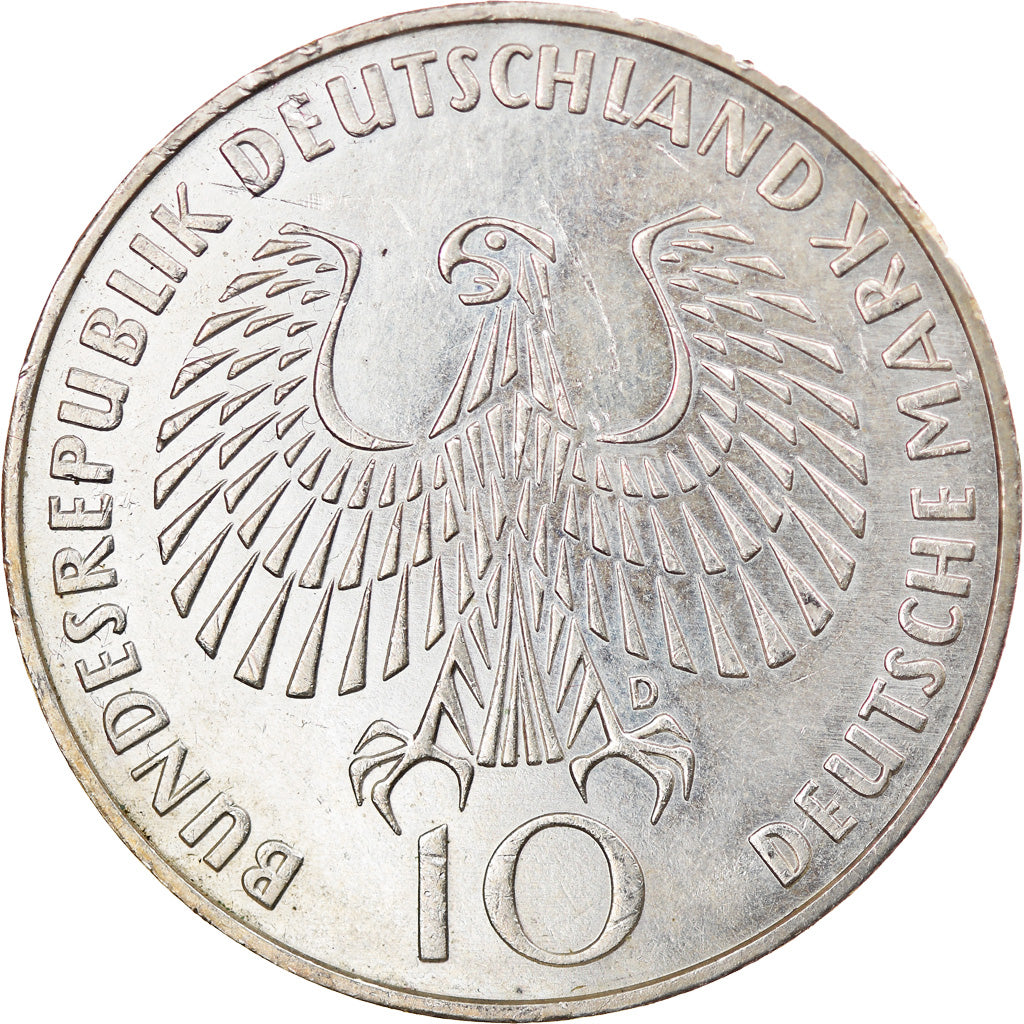 Munten, Federale Duitse Republiek, 10 Mark, 1972, Munich, PR+, Zilver, KM:135