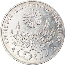 Coin, GERMANY - FEDERAL REPUBLIC, 10 Mark, 1972, Hamburg, MS(60-62), Silver