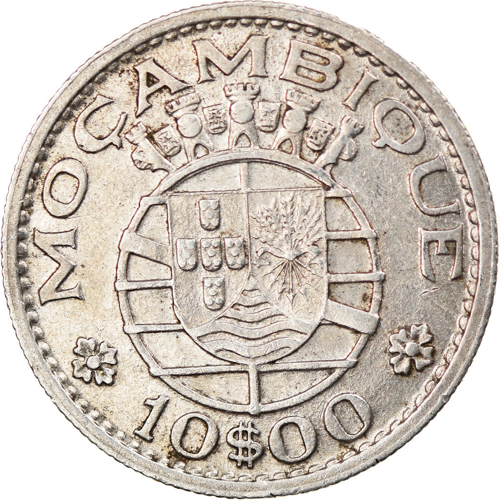 Monnaie, Mozambique, 10 Escudos, 1952, TTB, Argent, KM:79