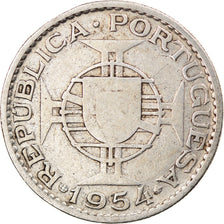Moeda, Moçambique, 10 Escudos, 1954, VF(30-35), Prata, KM:79