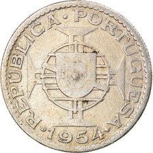 Moneda, Mozambique, 10 Escudos, 1954, BC+, Plata, KM:79