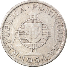 Coin, Mozambique, 10 Escudos, 1954, VF(30-35), Silver, KM:79