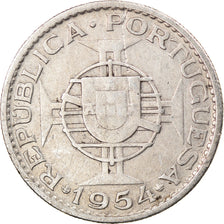 Moeda, Moçambique, 10 Escudos, 1954, VF(30-35), Prata, KM:79