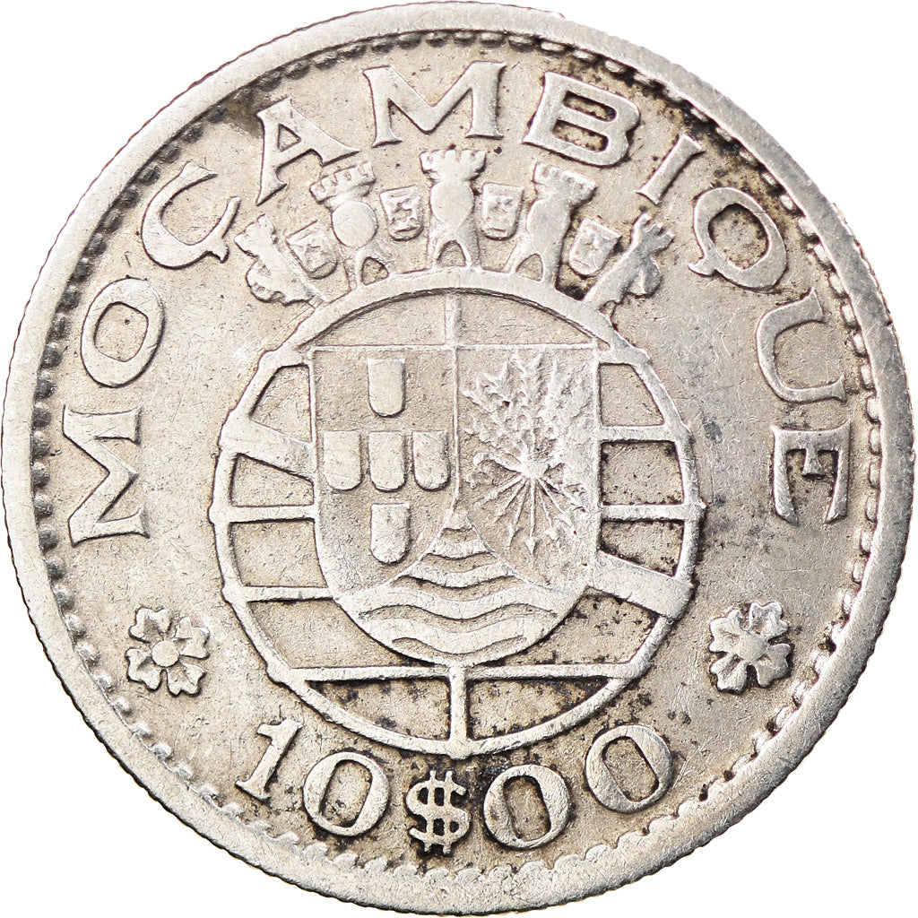Monnaie, Mozambique, 10 Escudos, 1955, TB+, Argent, KM:79