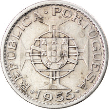 Coin, Mozambique, 10 Escudos, 1955, VF(30-35), Silver, KM:79