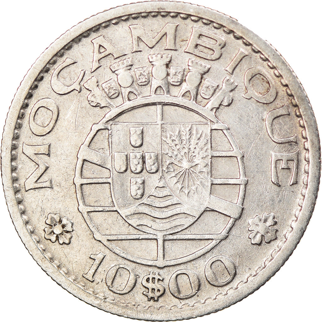 Coin, Mozambique, 10 Escudos, 1960, VF(30-35), Silver, KM:79