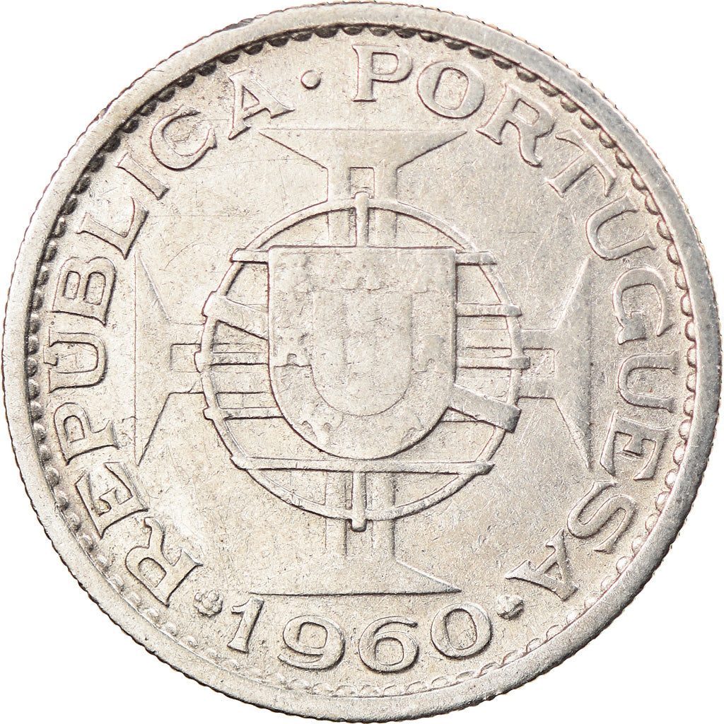 Coin, Mozambique, 10 Escudos, 1960, VF(30-35), Silver, KM:79