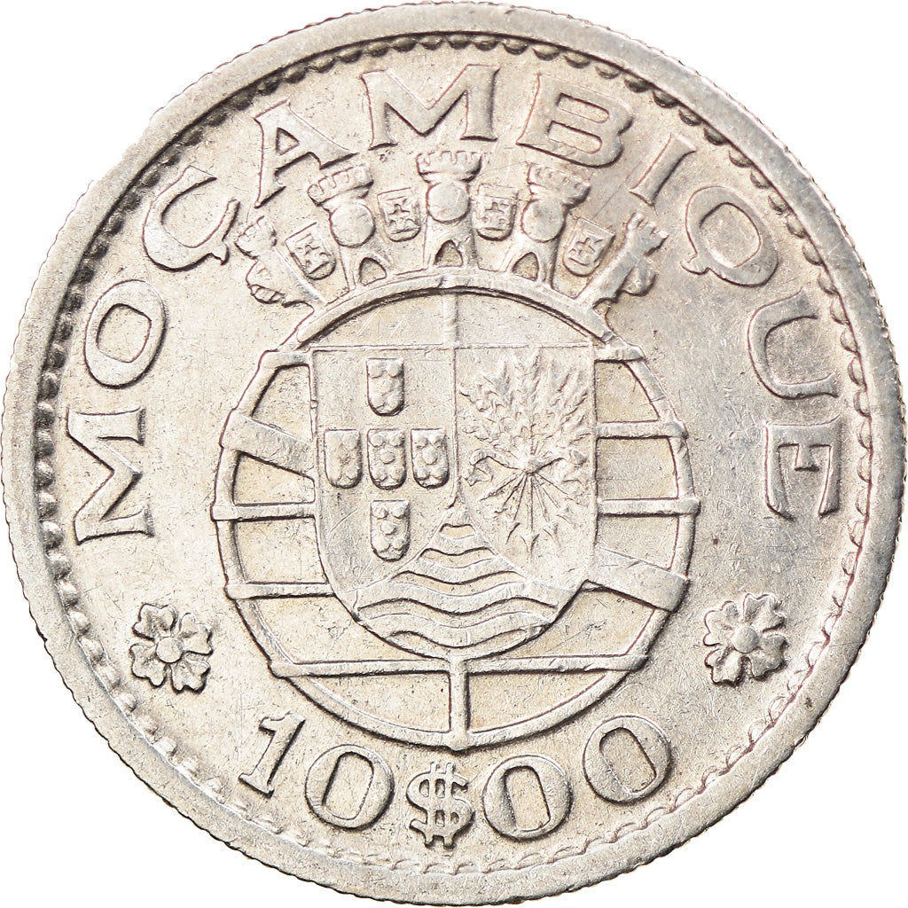 Coin, Mozambique, 10 Escudos, 1960, VF(30-35), Silver, KM:79