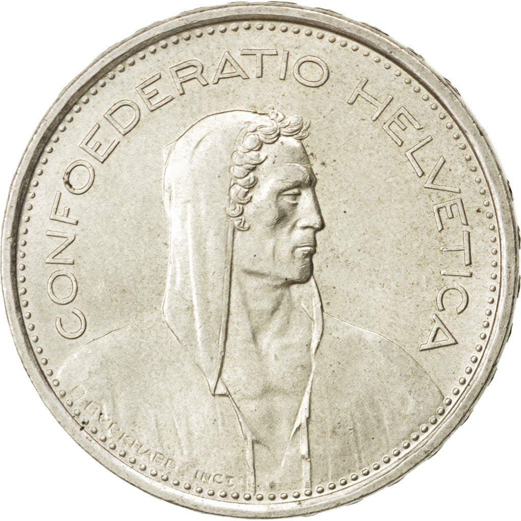 SWITZERLAND, 5 Francs, 1967, Bern, KM #40, AU(50-53), Silver, 31.45, 15.01
