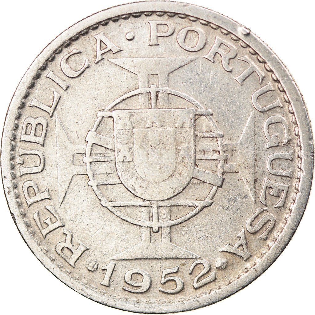 Coin, Mozambique, 20 Escudos, 1952, VF(30-35), Silver, KM:80