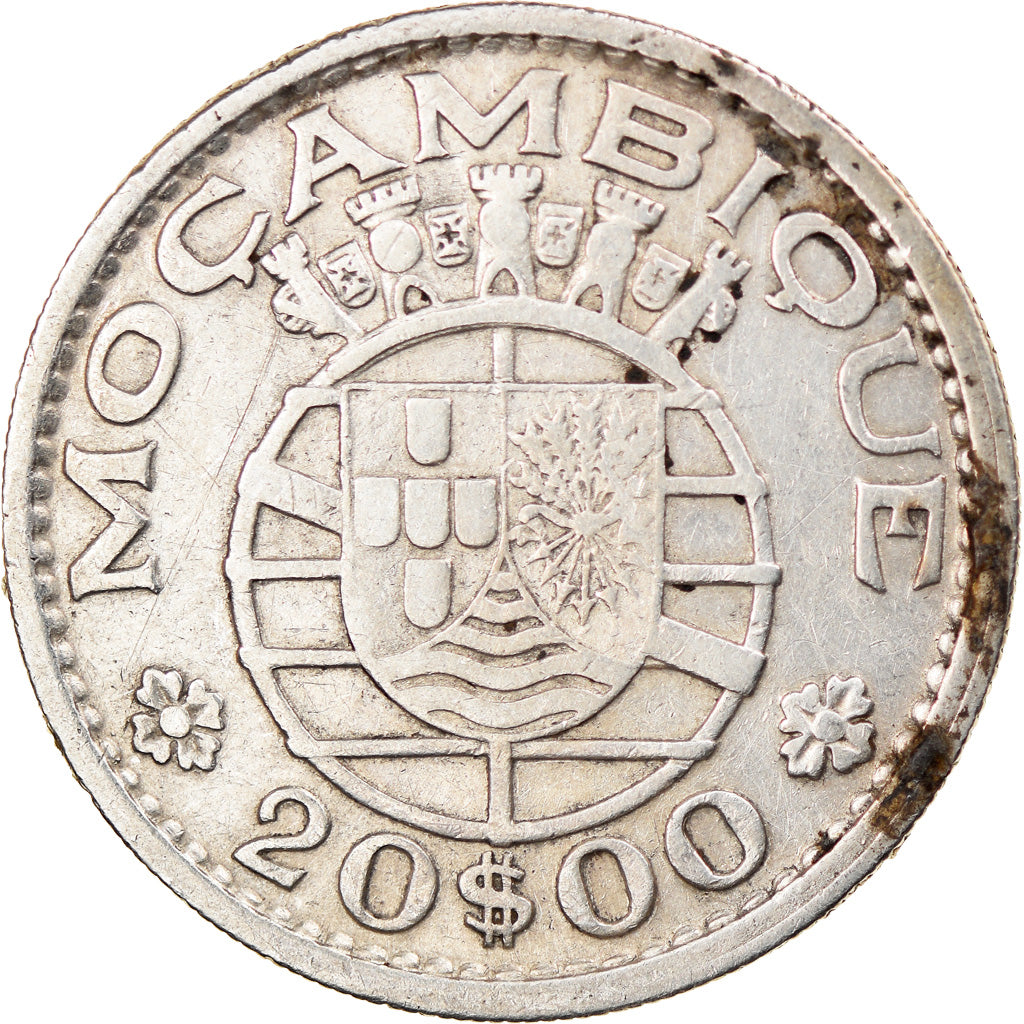 Monnaie, Mozambique, 20 Escudos, 1955, TB+, Argent, KM:80