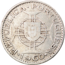 Münze, Mosambik, 20 Escudos, 1960, S+, Silber, KM:80