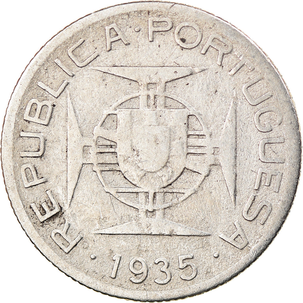 Coin, Mozambique, 2-1/2 Escudos, 1935, VF(20-25), Silver, KM:61