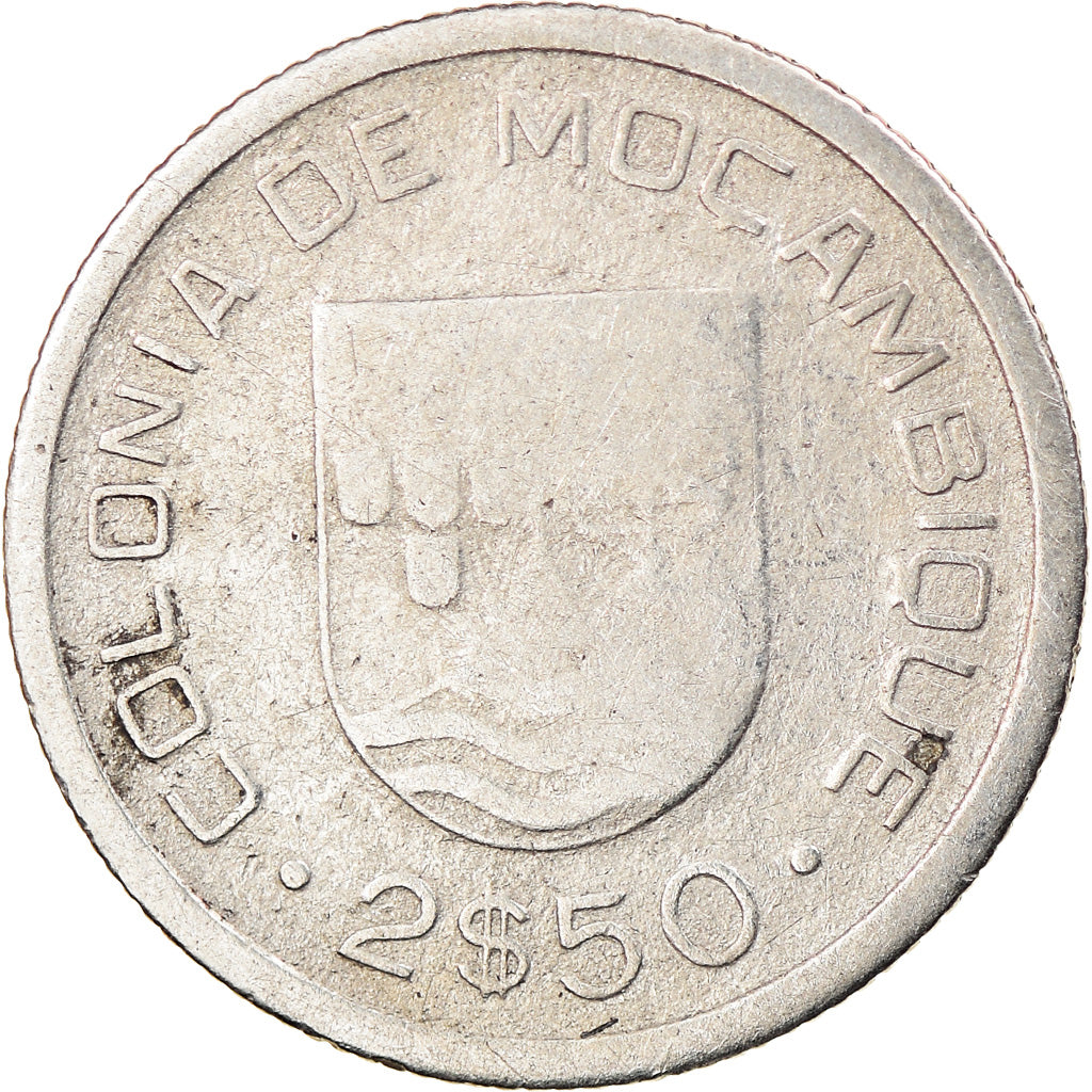 Coin, Mozambique, 2-1/2 Escudos, 1935, VF(20-25), Silver, KM:61