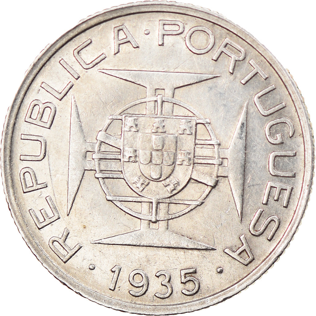 Coin, Mozambique, 2-1/2 Escudos, 1935, EF(40-45), Silver, KM:61