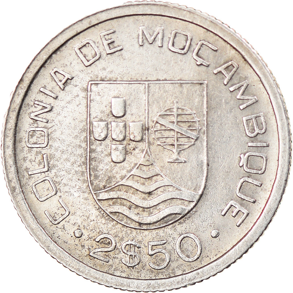 Coin, Mozambique, 2-1/2 Escudos, 1935, EF(40-45), Silver, KM:61