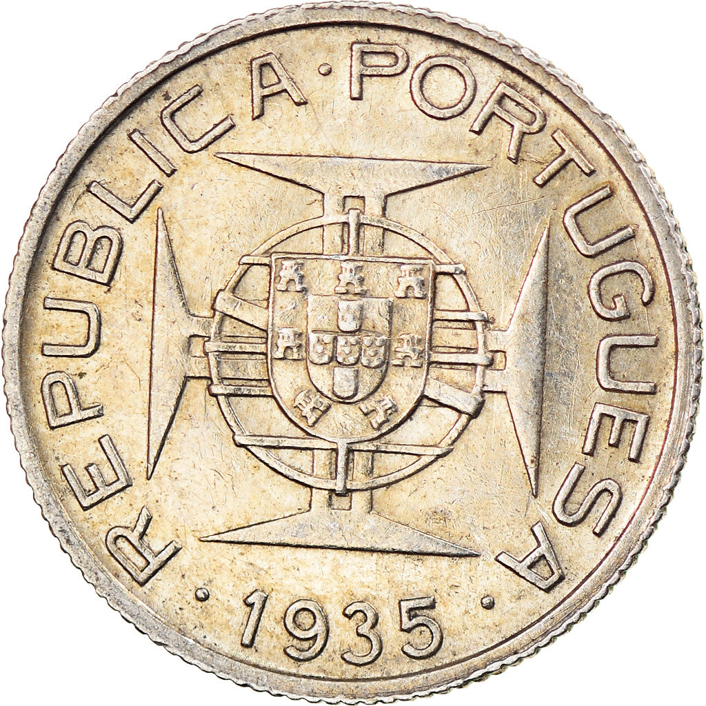 Coin, Mozambique, 2-1/2 Escudos, 1935, EF(40-45), Silver, KM:61
