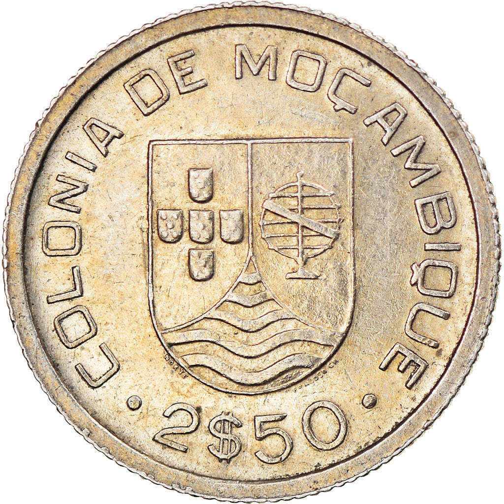 Coin, Mozambique, 2-1/2 Escudos, 1935, EF(40-45), Silver, KM:61
