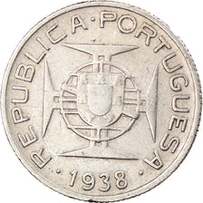 Coin, Mozambique, 2-1/2 Escudos, 1938, EF(40-45), Silver, KM:68