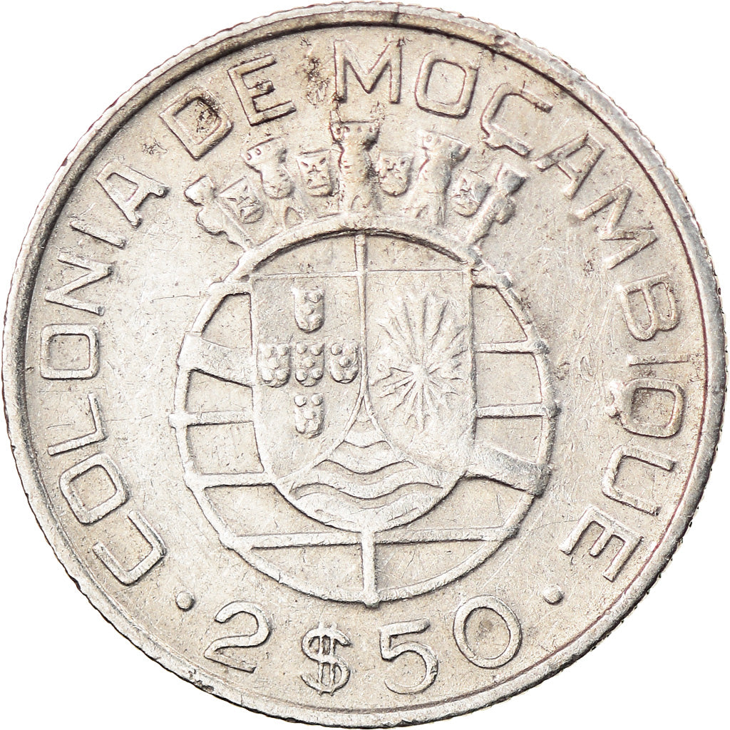 Coin, Mozambique, 2-1/2 Escudos, 1938, EF(40-45), Silver, KM:68