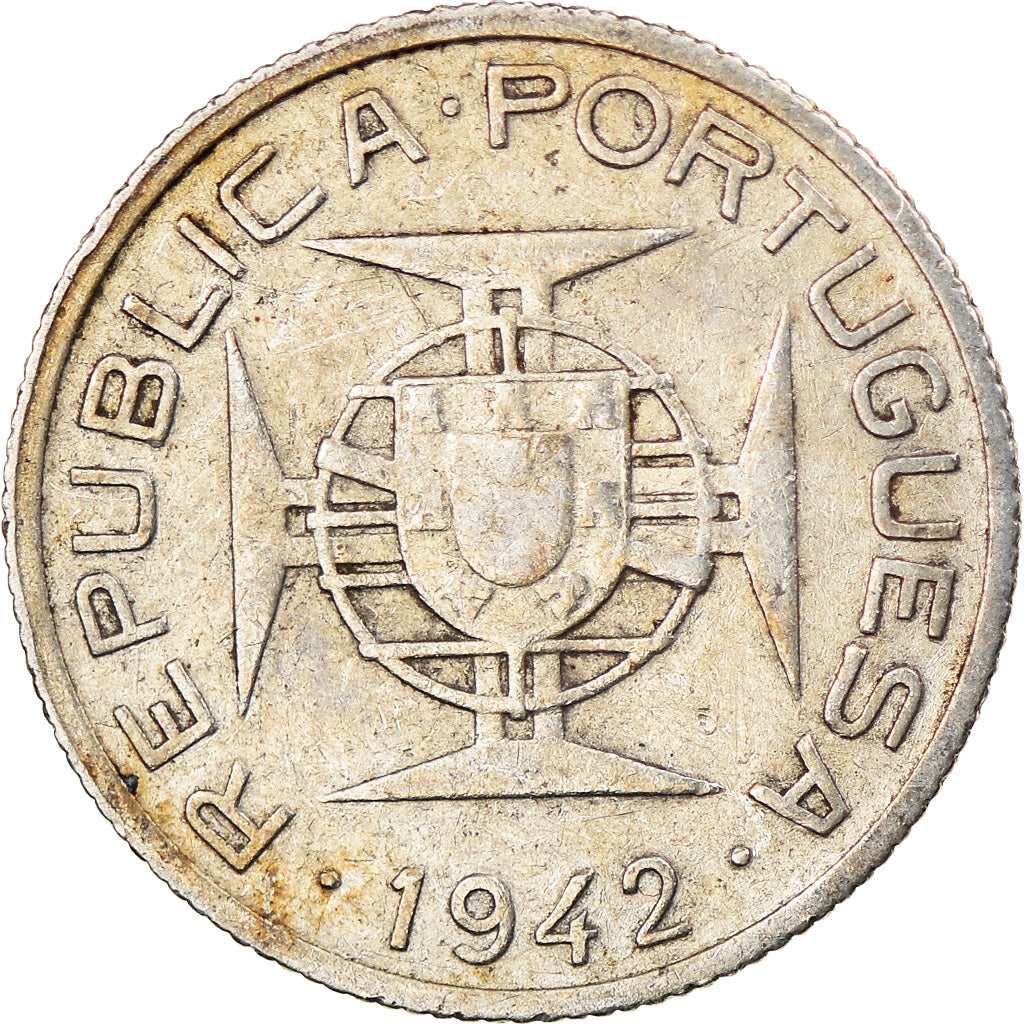 Coin, Mozambique, 2-1/2 Escudos, 1942, VF(30-35), Silver, KM:68