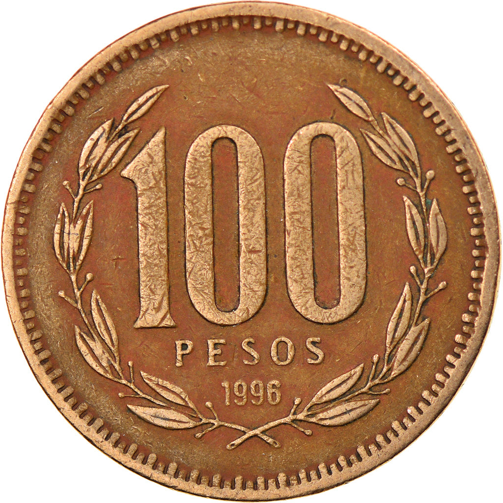 Moneta, Cile, 100 Pesos, 1996, Santiago, MB+, Alluminio-bronzo, KM:226.2