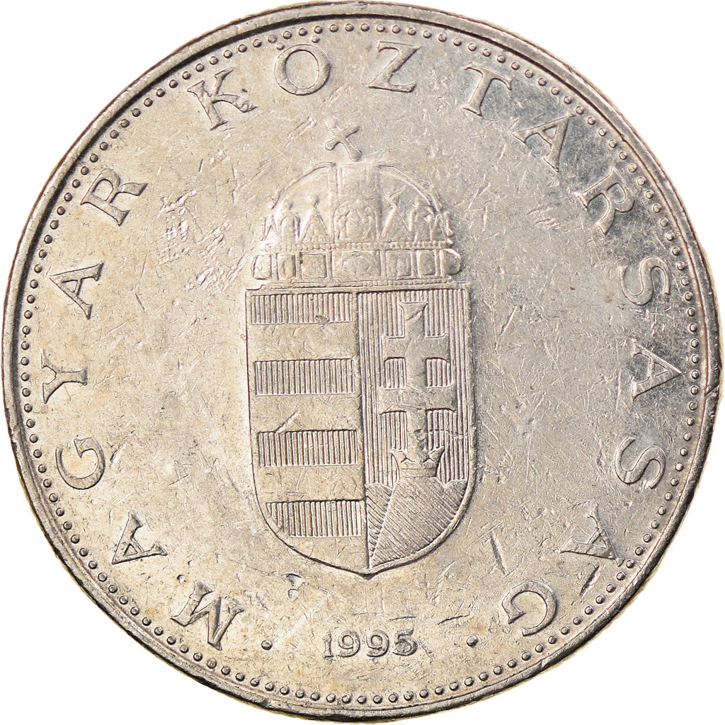 Munten, Hongarije, 10 Forint, 1995, Budapest, FR+, Copper-nickel, KM:695