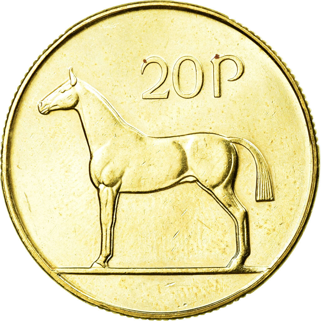 Coin, IRELAND REPUBLIC, 20 Pence, 1995, AU(55-58), Nickel-Bronze, KM:25