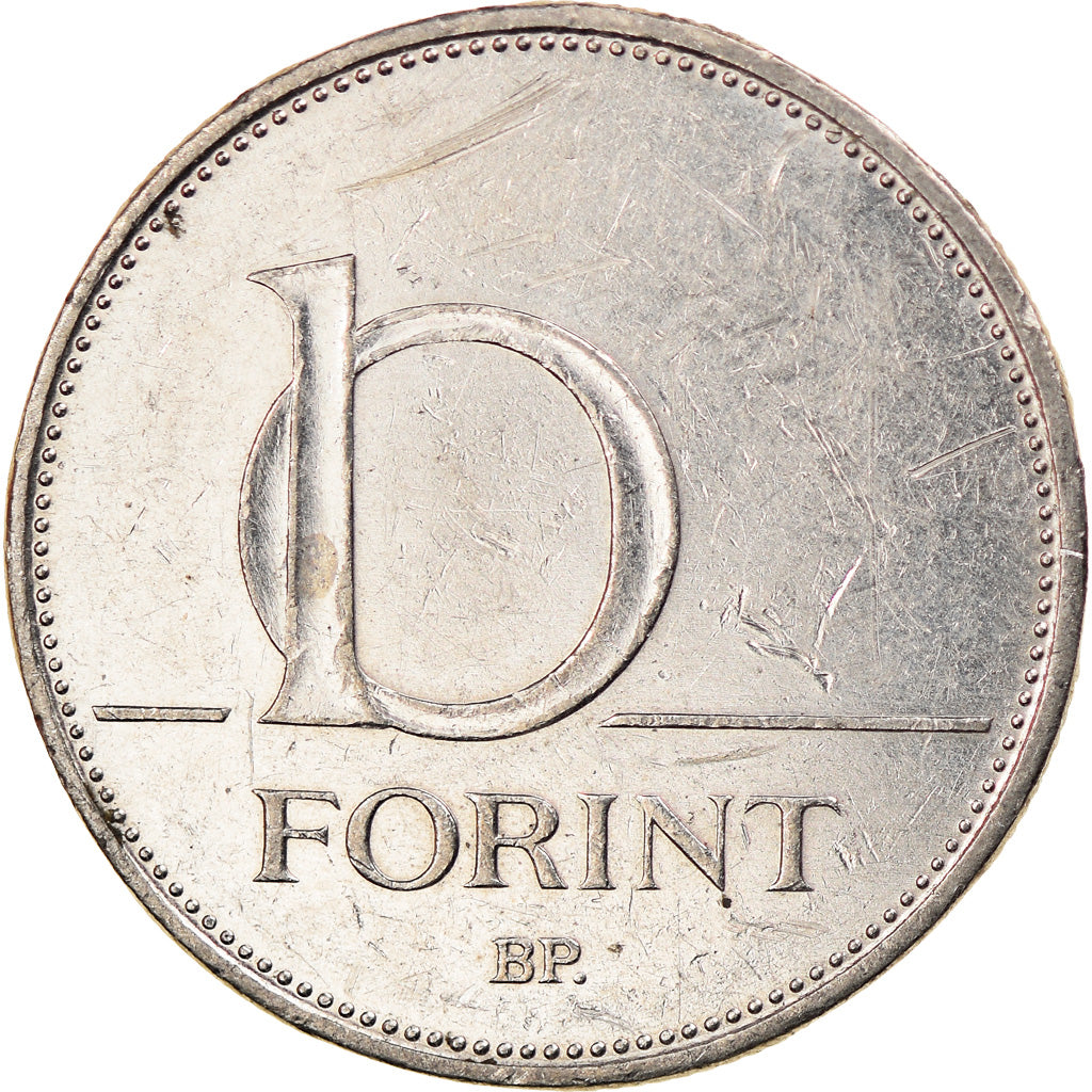 Munten, Hongarije, 10 Forint, 2002, Budapest, FR+, Copper-nickel, KM:695
