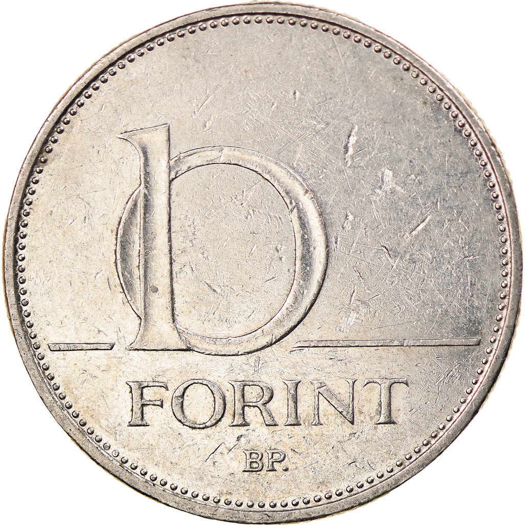 Moneta, Ungheria, 10 Forint, 2004, Budapest, MB+, Rame-nichel, KM:695