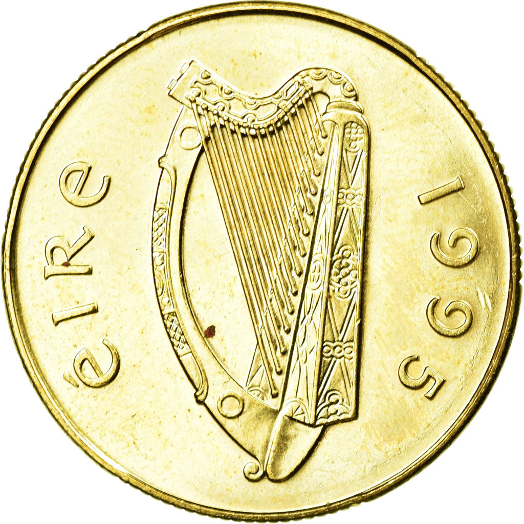 Coin, IRELAND REPUBLIC, 20 Pence, 1995, AU(55-58), Nickel-Bronze, KM:25