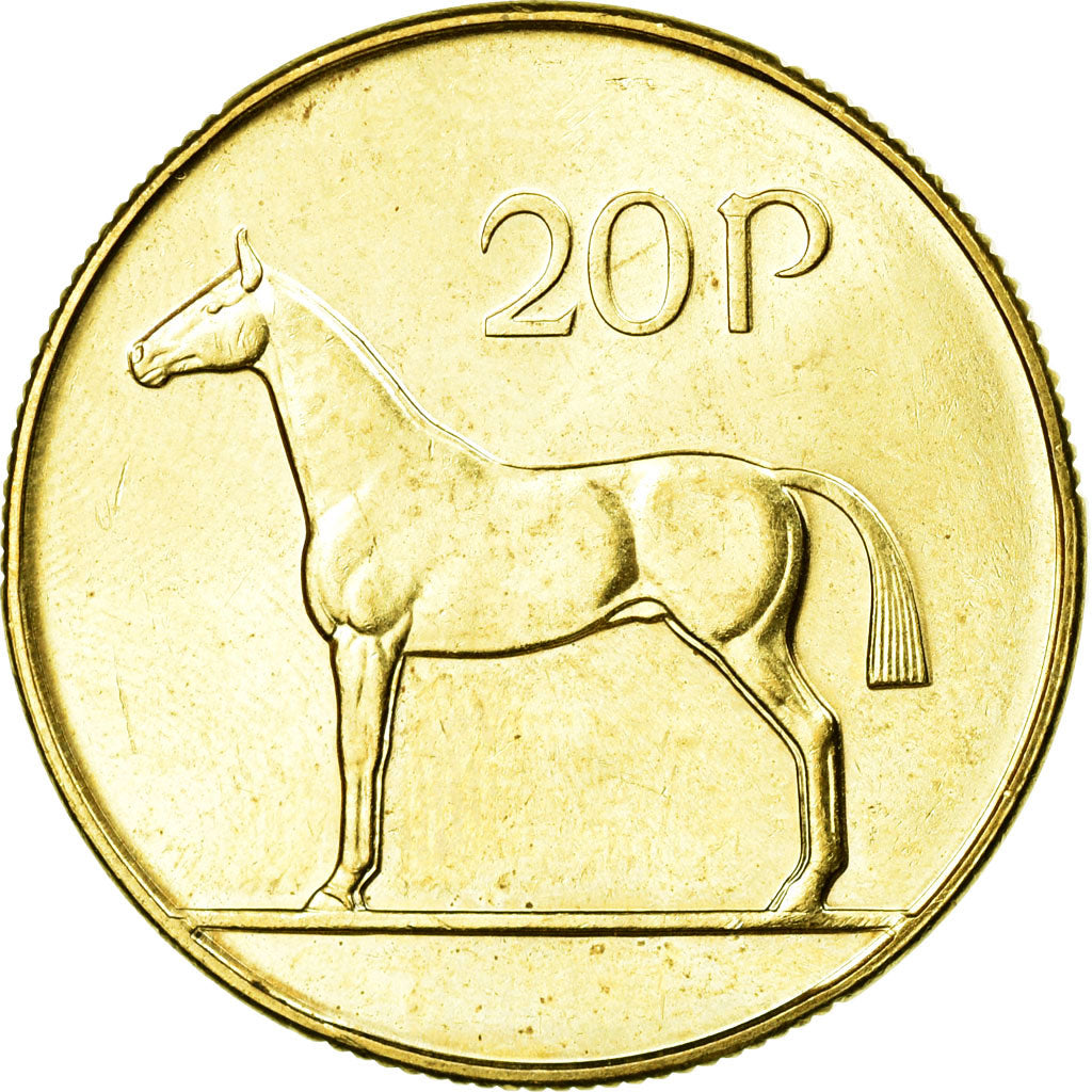 Coin, IRELAND REPUBLIC, 20 Pence, 1995, AU(55-58), Nickel-Bronze, KM:25