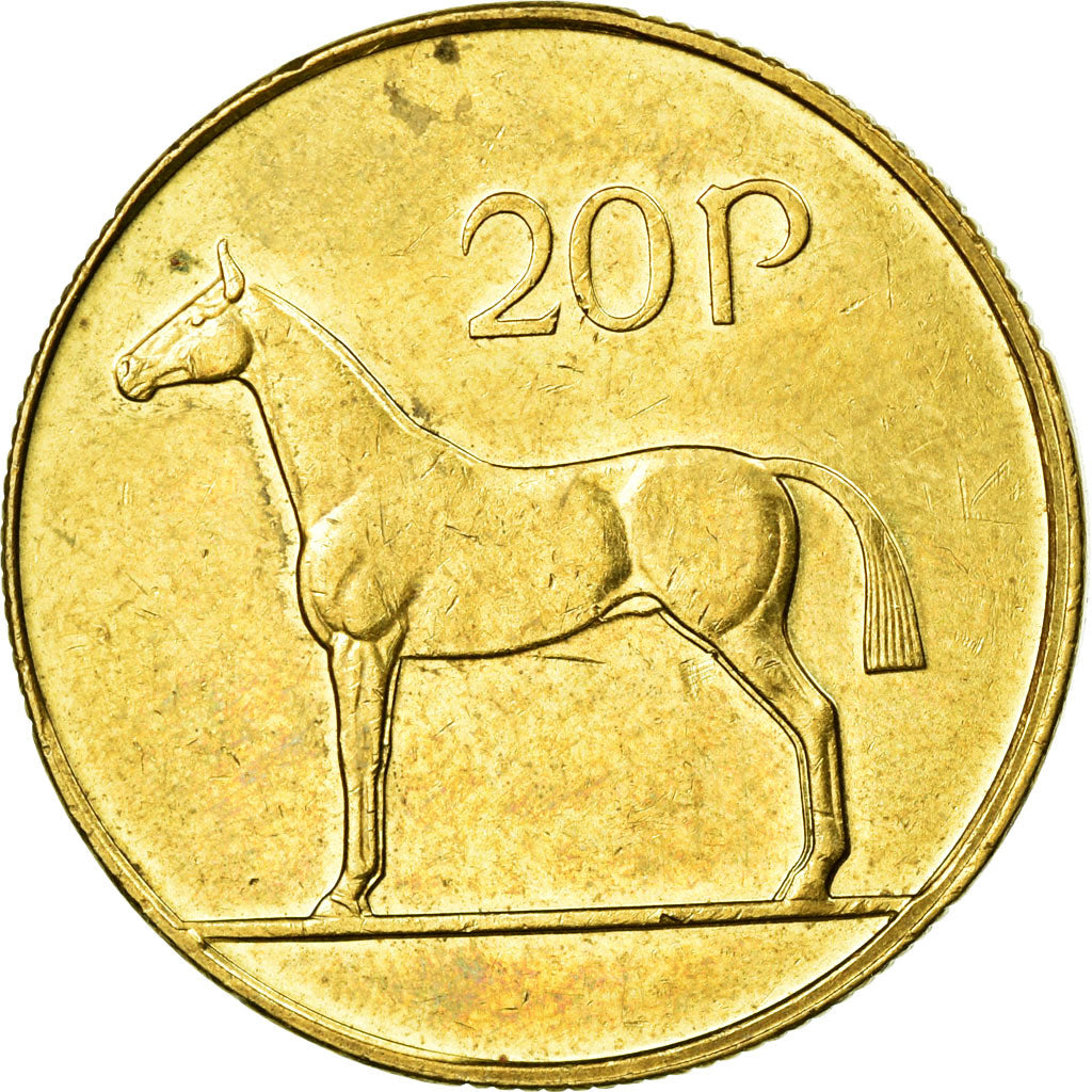 Coin, IRELAND REPUBLIC, 20 Pence, 1996, AU(50-53), Nickel-Bronze, KM:25