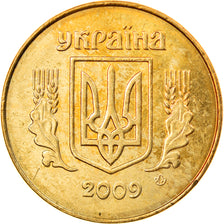 Moeda, Ucrânia, 25 Kopiyok, 2009, Kyiv, VF(30-35), Alumínio-Bronze, KM:2.1b