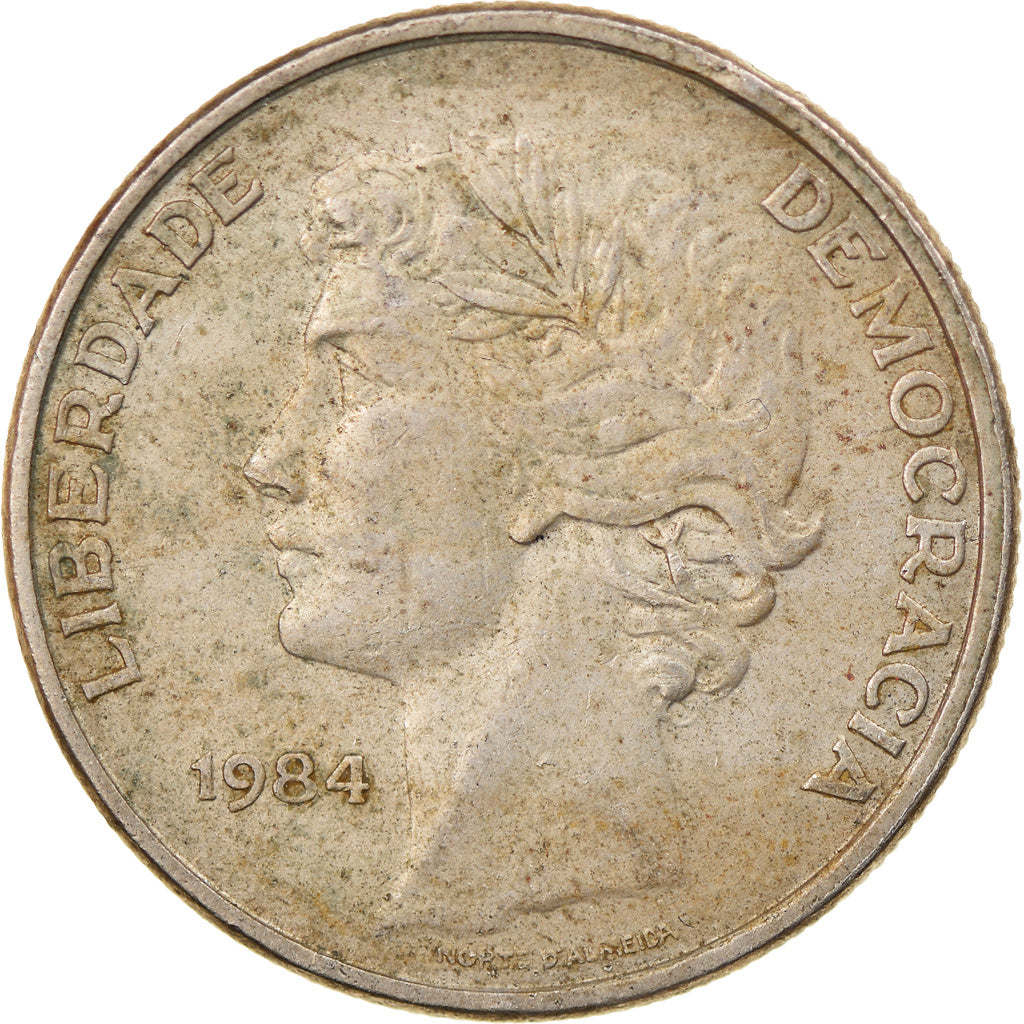 Münze, Portugal, 25 Escudos, 1984, S+, Copper-nickel, KM:607a