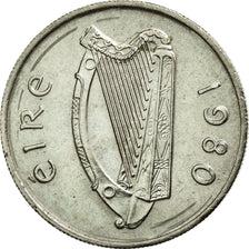Coin, IRELAND REPUBLIC, 5 Pence, 1980, AU(55-58), Copper-nickel, KM:22