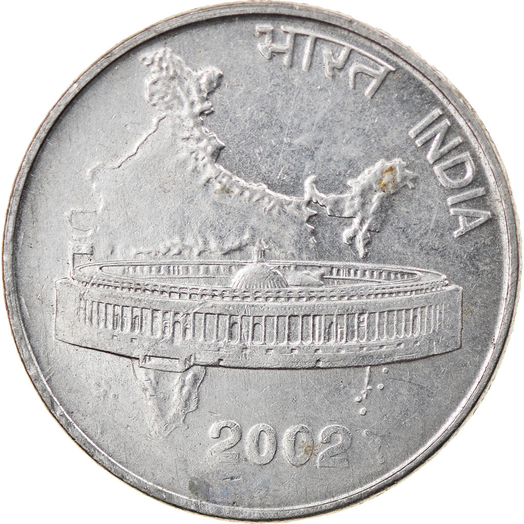 Münze, INDIA-REPUBLIC, 50 Paise, 2002, S, Stainless Steel, KM:69