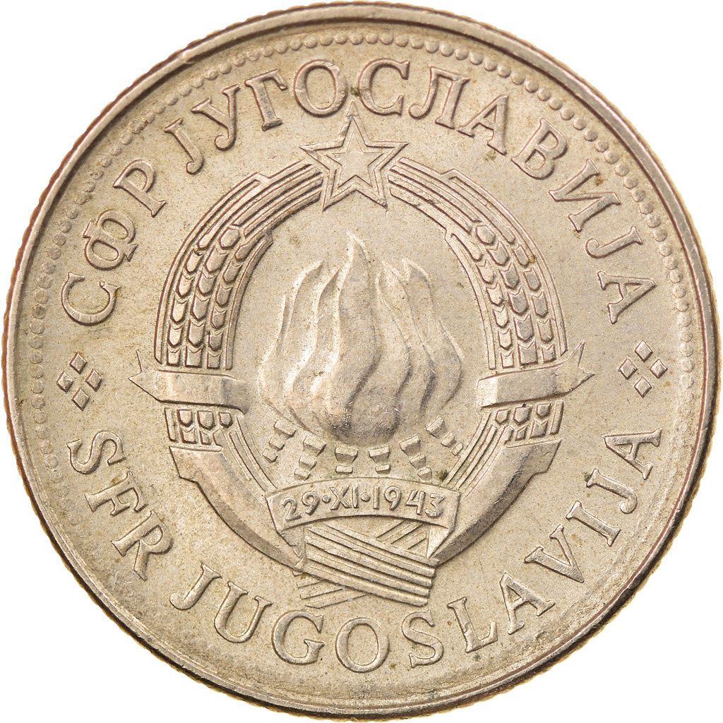 Coin, Yugoslavia, 10 Dinara, 1980, VF(30-35), Copper-nickel, KM:62