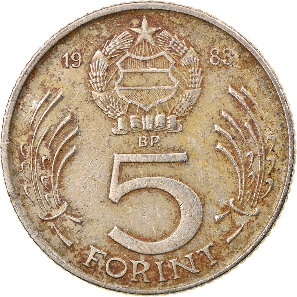 Coin, Hungary, 5 Forint, 1983, Budapest, VF(20-25), Copper-nickel, KM:635